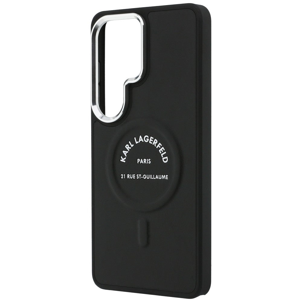 Husa de protectie Karl Lagerfeld Wrapped Leather with Karl RSG Logo MagSafe (KLHMS26LPSKRSGEK) compatibil cu Samsung Galaxy S26 Ultra, Negru