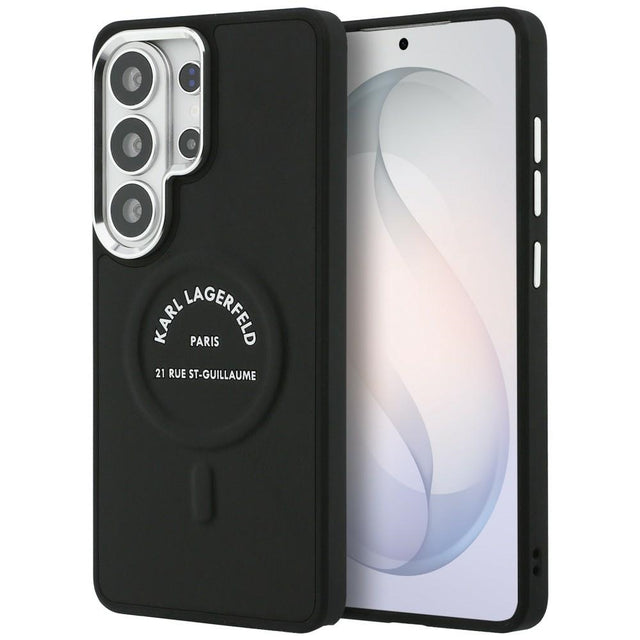 Husa de protectie Karl Lagerfeld Wrapped Leather with Karl RSG Logo MagSafe (KLHMS26LPSKRSGEK) compatibil cu Samsung Galaxy S26 Ultra, Negru