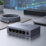 Adaptor Ugreen Ethernet CM933 (65956EU), DC la RJ45, 1000Mbps, Negru