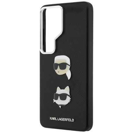 Husa de protectie Karl Lagerfeld Wrapped Leather Saffiano with with K&C Head Pin (KLHCS26LPSFDHPOK) compatibil cu Samsung Galaxy S26 Ultra, Negru