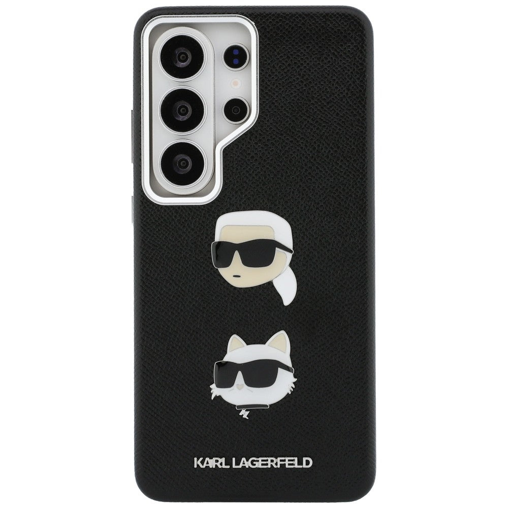 Husa de protectie Karl Lagerfeld Wrapped Leather Saffiano with with K&C Head Pin (KLHCS26LPSFDHPOK) compatibil cu Samsung Galaxy S26 Ultra, Negru