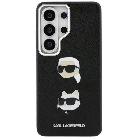Husa de protectie Karl Lagerfeld Wrapped Leather Saffiano with with K&C Head Pin (KLHCS26LPSFDHPOK) compatibil cu Samsung Galaxy S26 Ultra, Negru