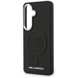 Husa de protectie Karl Lagerfeld Leather with Initial Logo Debossed MagSafe (KLHMS26SPGFKLRDK) compatibil cu Samsung Galaxy S26, Negru