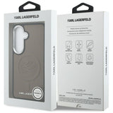 Husa de protectie Karl Lagerfeld Leather with Initial Logo Debossed MagSafe (KLHMS26SPGFKLRDW) compatibil cu Samsung Galaxy S26, Maro