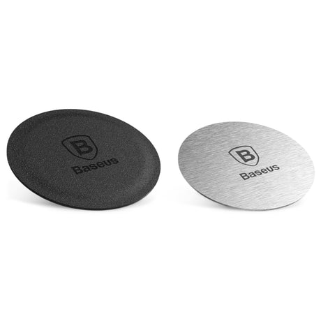 Suport Baseus (set de 2) Metal Plate (ACDR-A0S), with PU Leather and Iron Suit, Negru / Silver