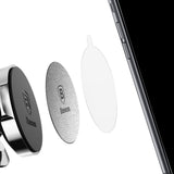 Suport Baseus (set de 2) Metal Plate (ACDR-A0S), with PU Leather and Iron Suit, Negru / Silver
