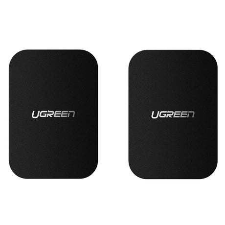Suport Ugreen (set de 2) Metal Plate LP123 (50869), Rectangular Shape, with Double-Sided Adhesive Tape, 3M, Thin, Negru