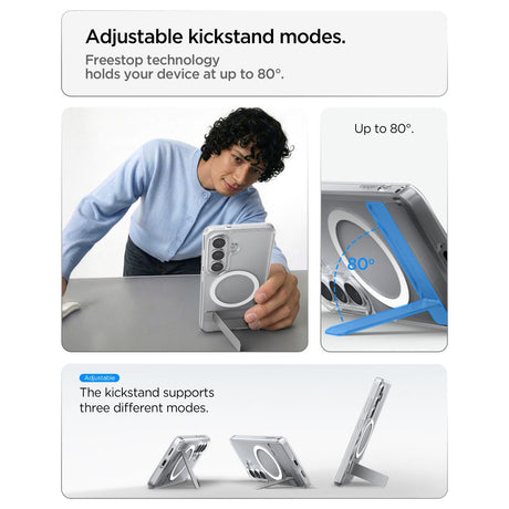 Husa de protectie Spigen Ultra Hybrid S MagSafe (ACS11050) compatibil cu Samsung Galaxy S26 Plus, Transparent White