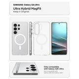 Husa de protectie Spigen Ultra Hybrid MagSafe (ACS10679) compatibil cu Samsung Galaxy S26 Ultra, Transparent White