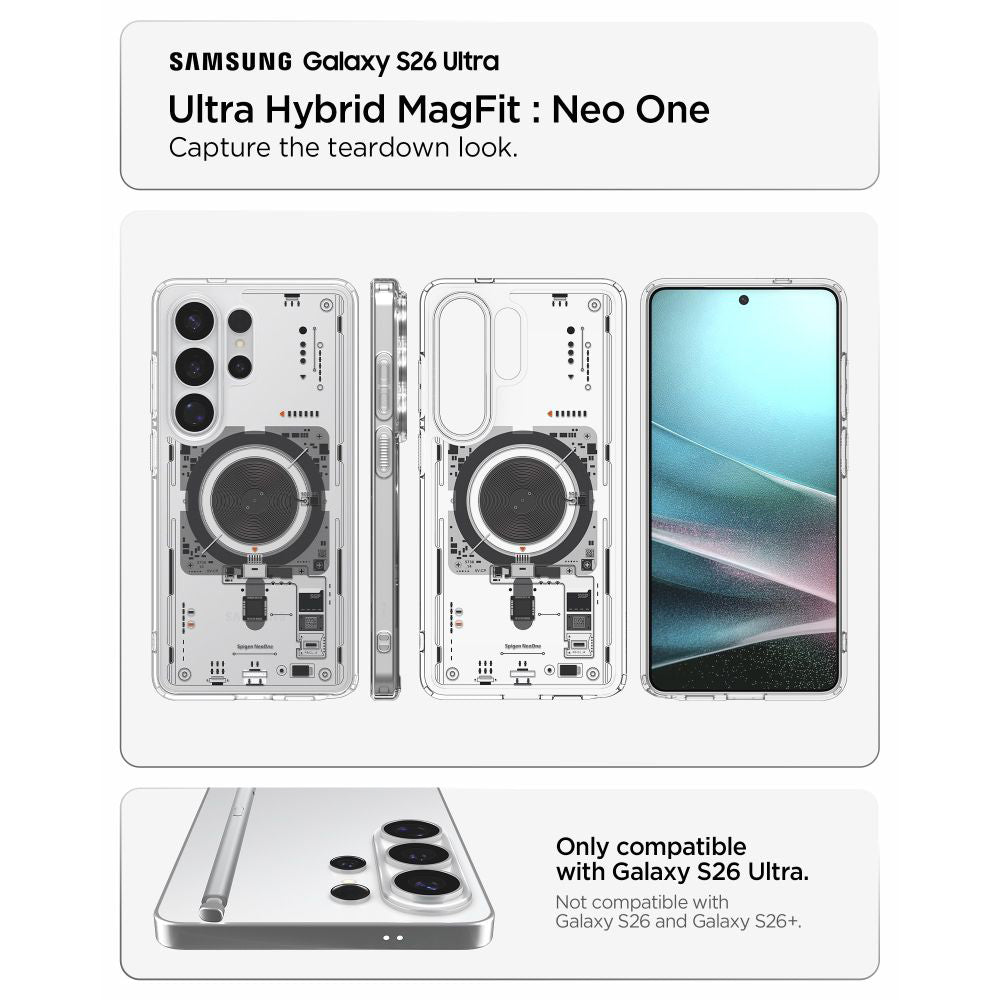 Husa de protectie Spigen Ultra Hybrid MagSafe (ACS11206) compatibil cu Samsung Galaxy S26 Ultra, Neo One