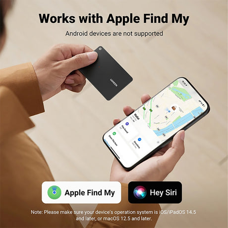 Gadget Ugreen Smart Tracker CM817 (45298), Apple Find My (iOS Only), BT 5.0, IP68, Ultra-Thin, 80 dB, 12-Month Battery, Negru