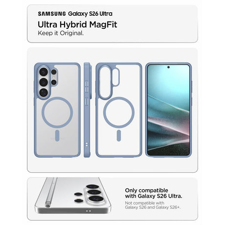 Husa de protectie Spigen Ultra Hybrid MagSafe (ACS11207) compatibil cu Samsung Galaxy S26 Ultra, Albastru Deschis