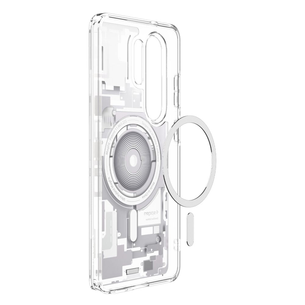 Husa de protectie Spigen Ultra Hybrid MagSafe (ACS10683) compatibil cu Samsung Galaxy S26 Ultra, Zero One White