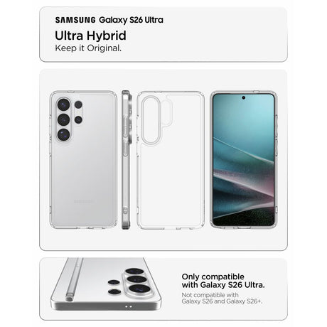 Husa de protectie Spigen Ultra Hybrid (ACS10677) compatibil cu Samsung Galaxy S26 Ultra, Crystal Clear