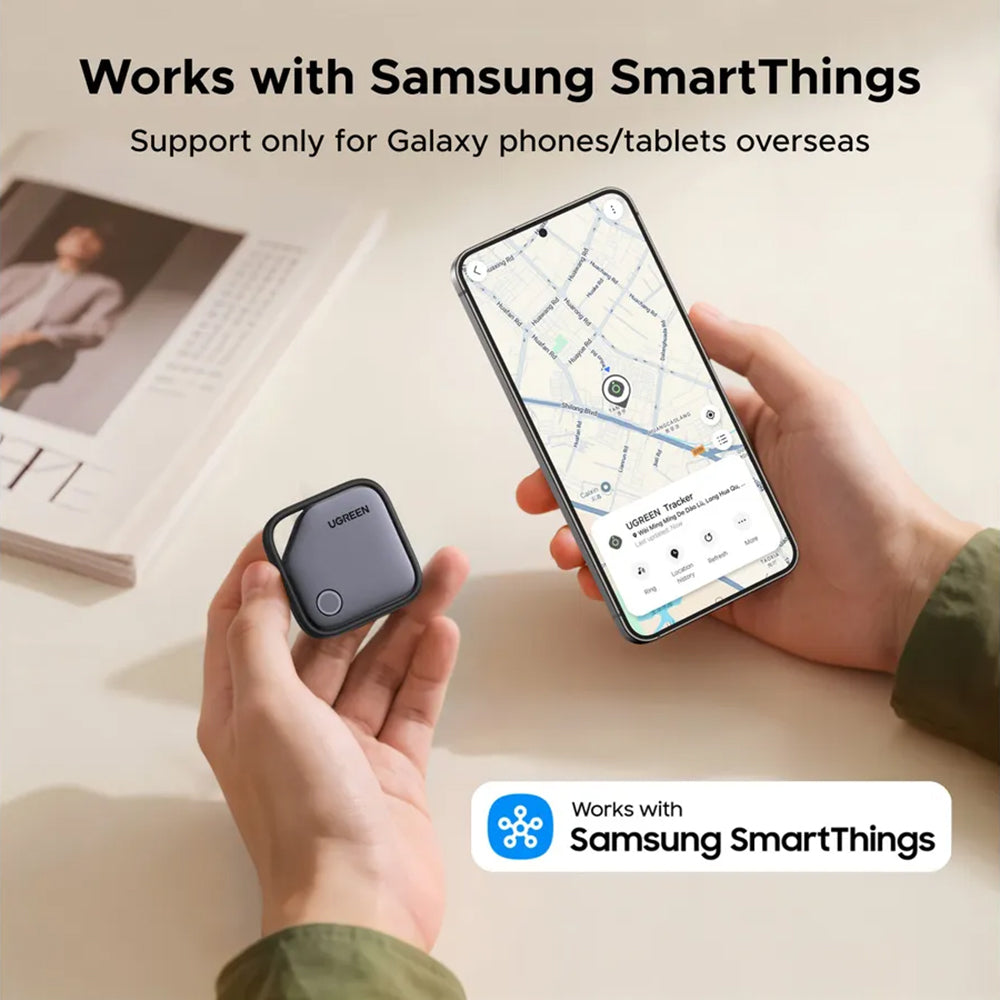 Gadget Ugreen Smart Tracker CM829 (55769), Compatible with Samsung devices, Bluetooth 5.3, 80 dB, 225mAh, Gri