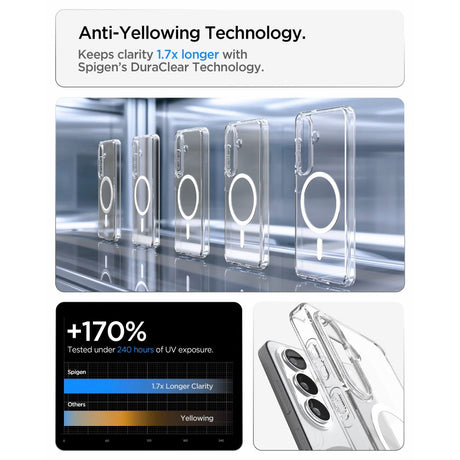 Husa de protectie Spigen Ultra Hybrid MagSafe (ACS10709) compatibil cu Samsung Galaxy S26 Plus, Transparent White