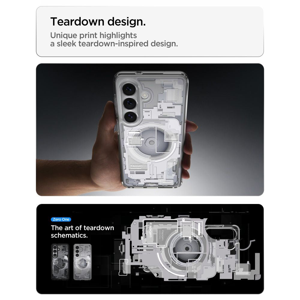 Husa de protectie Spigen Ultra Hybrid MagSafe (ACS10712) compatibil cu Samsung Galaxy S26 Plus, Zero One White