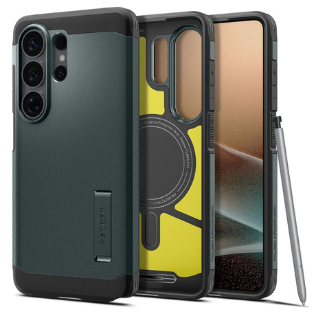 Husă Spigen Tough Armor MagSafe pentru Galaxy S26 Ultra, verde