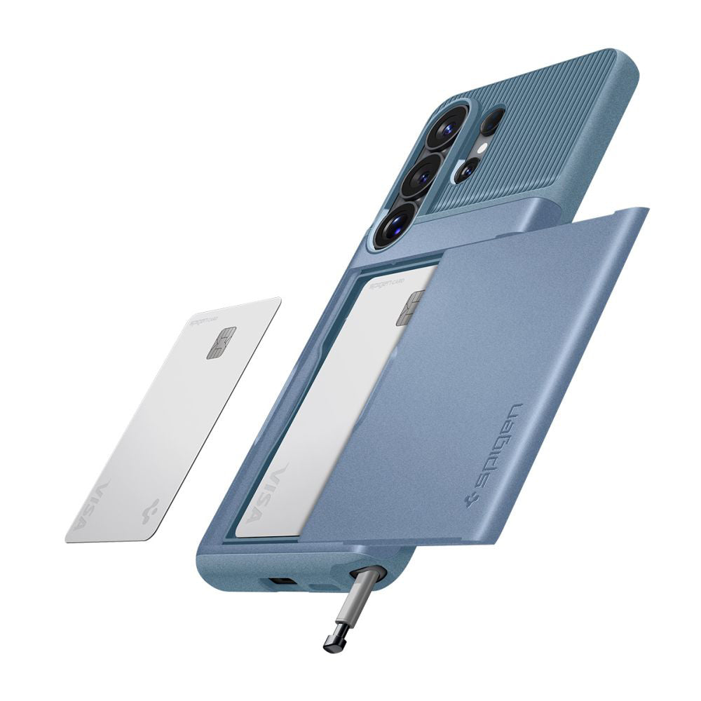 Husa de protectie Spigen Slim Armor CS (ACS11225) compatibil cu Samsung Galaxy S26 Ultra, Albastru Deschis