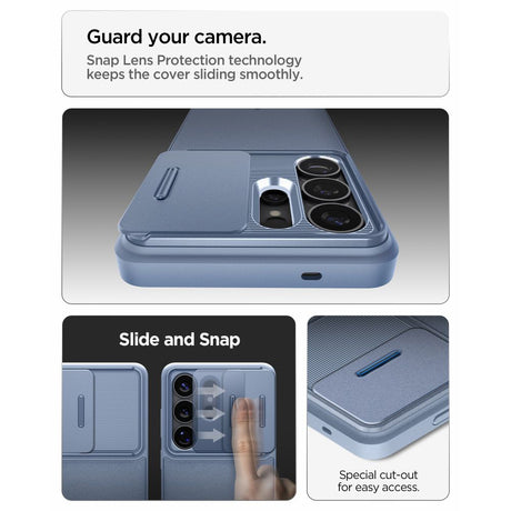 Husă Spigen Optik Armor pentru Samsung Galaxy S26 Ultra, albastru deschis