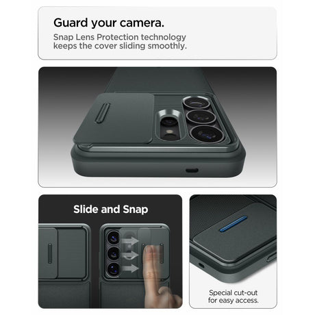 Spigen Optik Armor ACS10688 zöld tok Samsung Galaxy S26 Ultra készülékhez