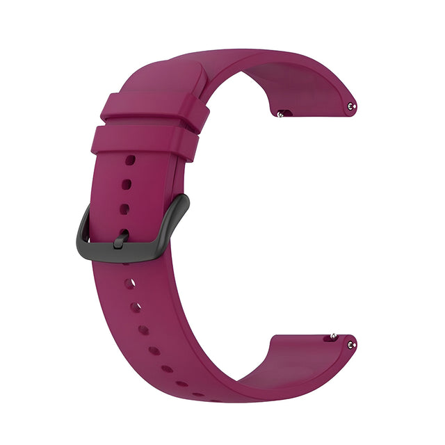 Curea smartwatch Techsuit Watchband 20mm (W001) compatibil cu Samsung Galaxy Watch 4/5/Active 2, Huawei Watch GT 3 (42mm)/GT 3 Pro (43mm), Rosu Inchis
