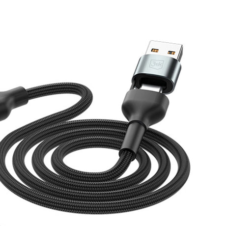 Cablu 3mk Hyper N-Series 6in1, USB-C/USB Male, USB-C Female to USB-C, Lightning, Micro, 18W, 9V/2A, 1.2m, Negru