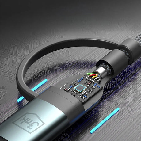 Cablu 3mk Hyper N-Series 6in1, USB-C/USB Male, USB-C Female to USB-C, Lightning, Micro, 18W, 9V/2A, 1.2m, Negru