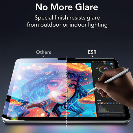 Husa de protectie tableta ESR Armorite Paper-Feel UltraFit Tray compatibil cu iPad Air 13 (2024) / Air 13 (2025) / Air 13 (2026), Transparent