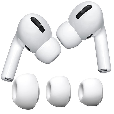 Casti Techsuit (set de 3) Replacement Ear Tips AirVibe (ET2), for Apple AirPods Pro 3, Premium Silicone XS, S, L Sizes, Alb