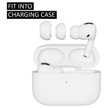 Casti Techsuit (set de 3) Replacement Ear Tips AirVibe (ET2), for Apple AirPods Pro 3, Premium Silicone XS, S, L Sizes, Alb
