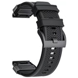 Curea smartwatch Techsuit Watchband QuickFit 22mm compatibil cu Garmin Fenix 5/6/7, Negru