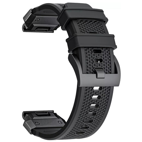 Curea smartwatch Techsuit Watchband QuickFit 22mm compatibil cu Garmin Fenix 5/6/7, Negru