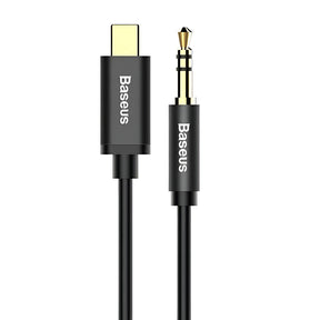 Cablu Baseus Audio Adapter M01 (CAM01-01), USB-C to Jack 3.5mm, Digital Audio Transmission, Gold-plated Plug, 1.2m, Negru
