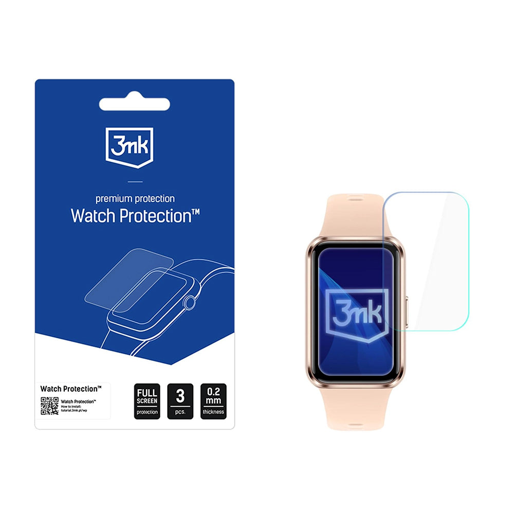 Folie de protectie smartwatch 3mk Watch Protection ARC (set de 3) compatibil cu Huawei Band 11, Transparent