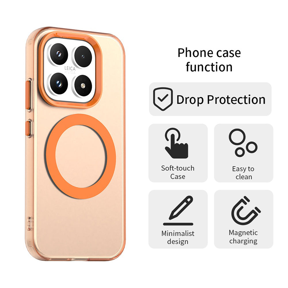 Husa de protectie Techsuit CandyCase MagSafe compatibil cu Xiaomi 17, Portocaliu