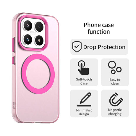 Husa de protectie Techsuit CandyCase MagSafe compatibil cu Xiaomi 17, Roz