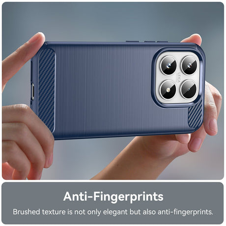 Husa de protectie Techsuit Carbon Silicone compatibil cu Xiaomi 17, Albastru