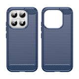Husa de protectie Techsuit Carbon Silicone compatibil cu Xiaomi 17, Albastru