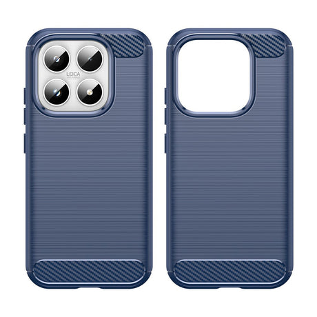 Husa de protectie Techsuit Carbon Silicone compatibil cu Xiaomi 17, Albastru