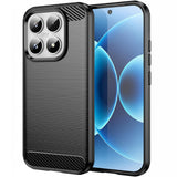 Husa de protectie Techsuit Carbon Silicone compatibil cu Xiaomi 17, Negru