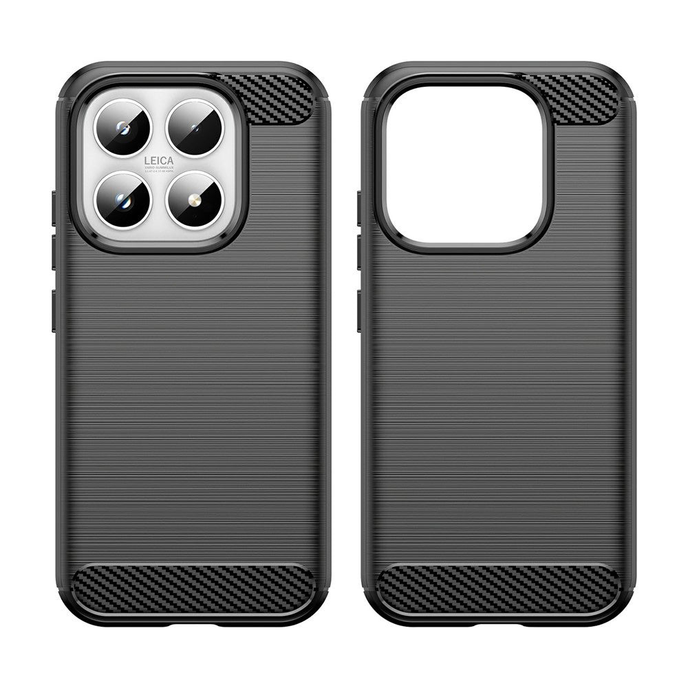 Husa de protectie Techsuit Carbon Silicone compatibil cu Xiaomi 17, Negru