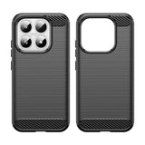 Husa de protectie Techsuit Carbon Silicone compatibil cu Xiaomi 17, Negru
