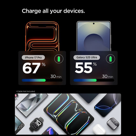 Incarcator Spigen (ACH09493), Type-C, 30W, Fast Charging, Negru