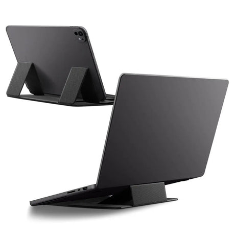 Suport Spigen Slim Fold Laptop Stand LD201-S8 (AMP11117), Foldable, Slim, Stable, Anti-Slip, Non Adhesive, Up to 16", Negru
