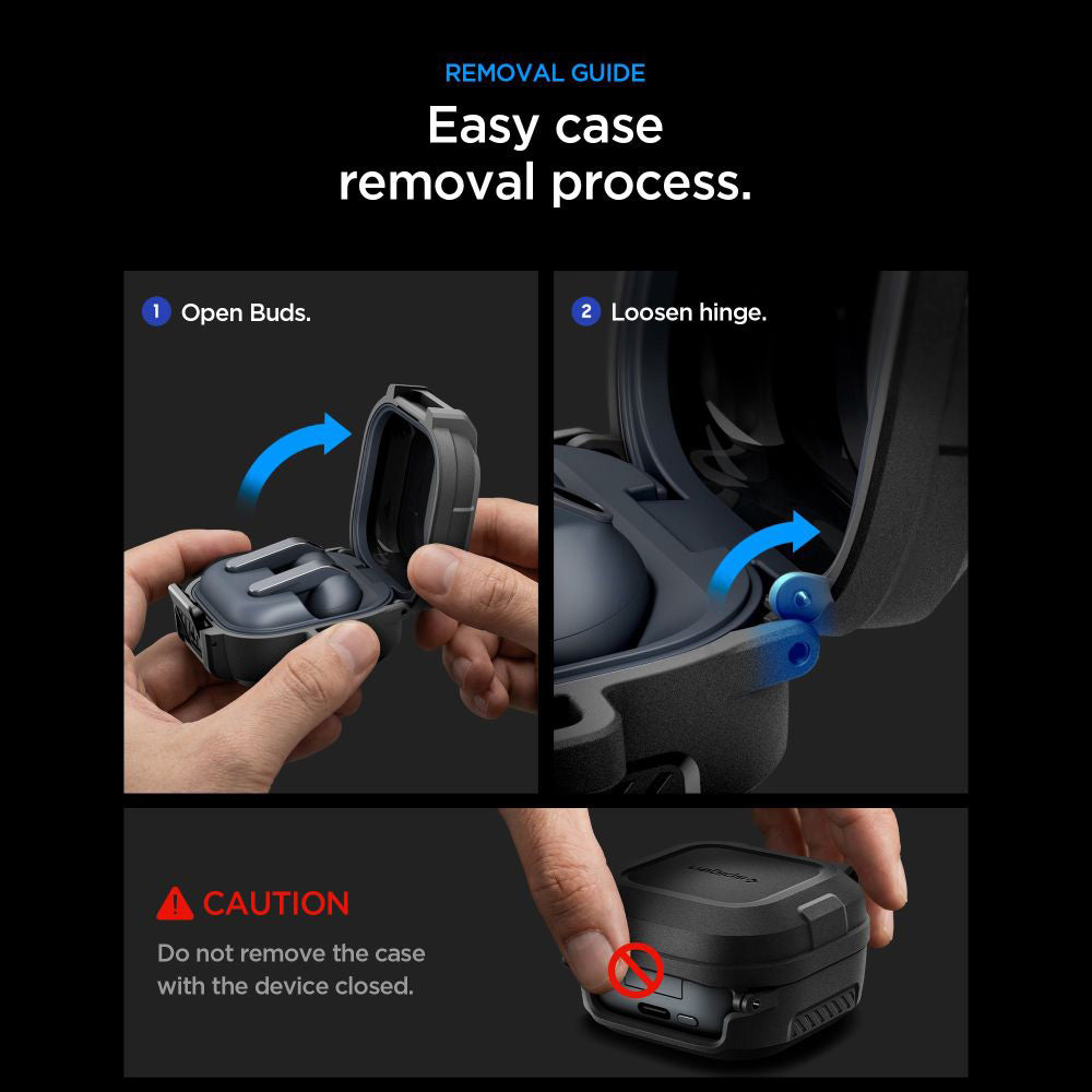 Casti Spigen Lock Fit (ACS11202), Samsung Galaxy Buds 4 / Buds 4 Pro, Negru Mat