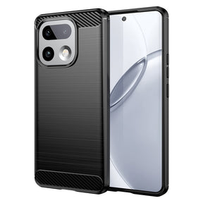 Husa de protectie Techsuit Carbon Silicone compatibil cu Realme 16 Pro+, Negru