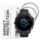 Accesoriu smartwatch Techsuit Nano Flex (set de 2) compatibil cu Garmin Fenix 8 / Fenix 8 Pro 47mm, Negru