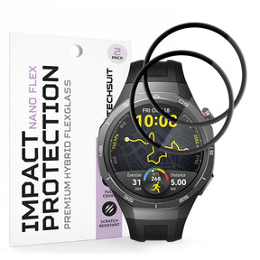 Accesoriu smartwatch Techsuit Nano Flex (set de 2) compatibil cu Huawei Watch GT 5 Pro 46mm, Negru