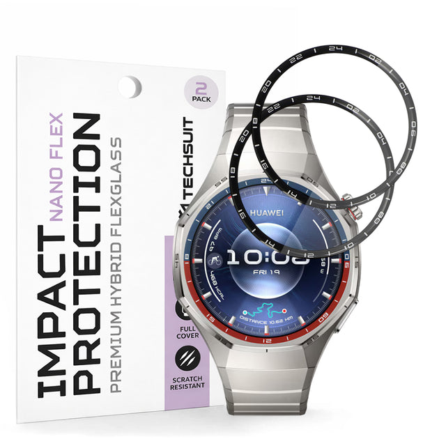 Accesoriu smartwatch Techsuit Nano Flex (set de 2) compatibil cu Huawei Watch GT 6 Pro, Negru